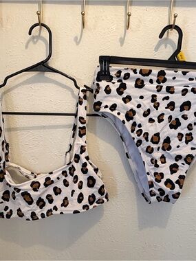 Target Leopard Print Ribbed Bikini Set